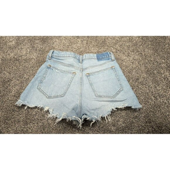 abercrombie and fitch the cutoff short high rise Blue Sz 28 EUC - Picture 6 of 6